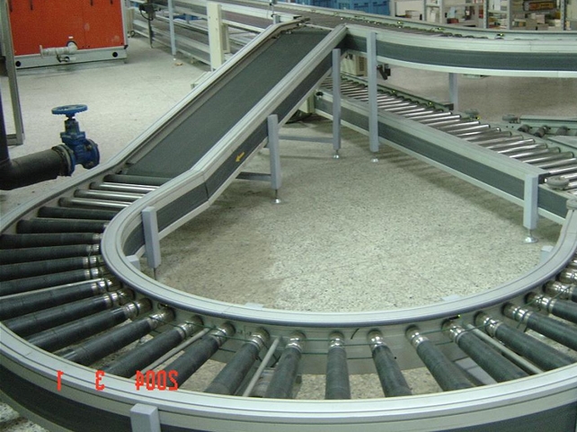 滾柱輸送機(jī)，滾道輸送機(jī)實(shí)例圖